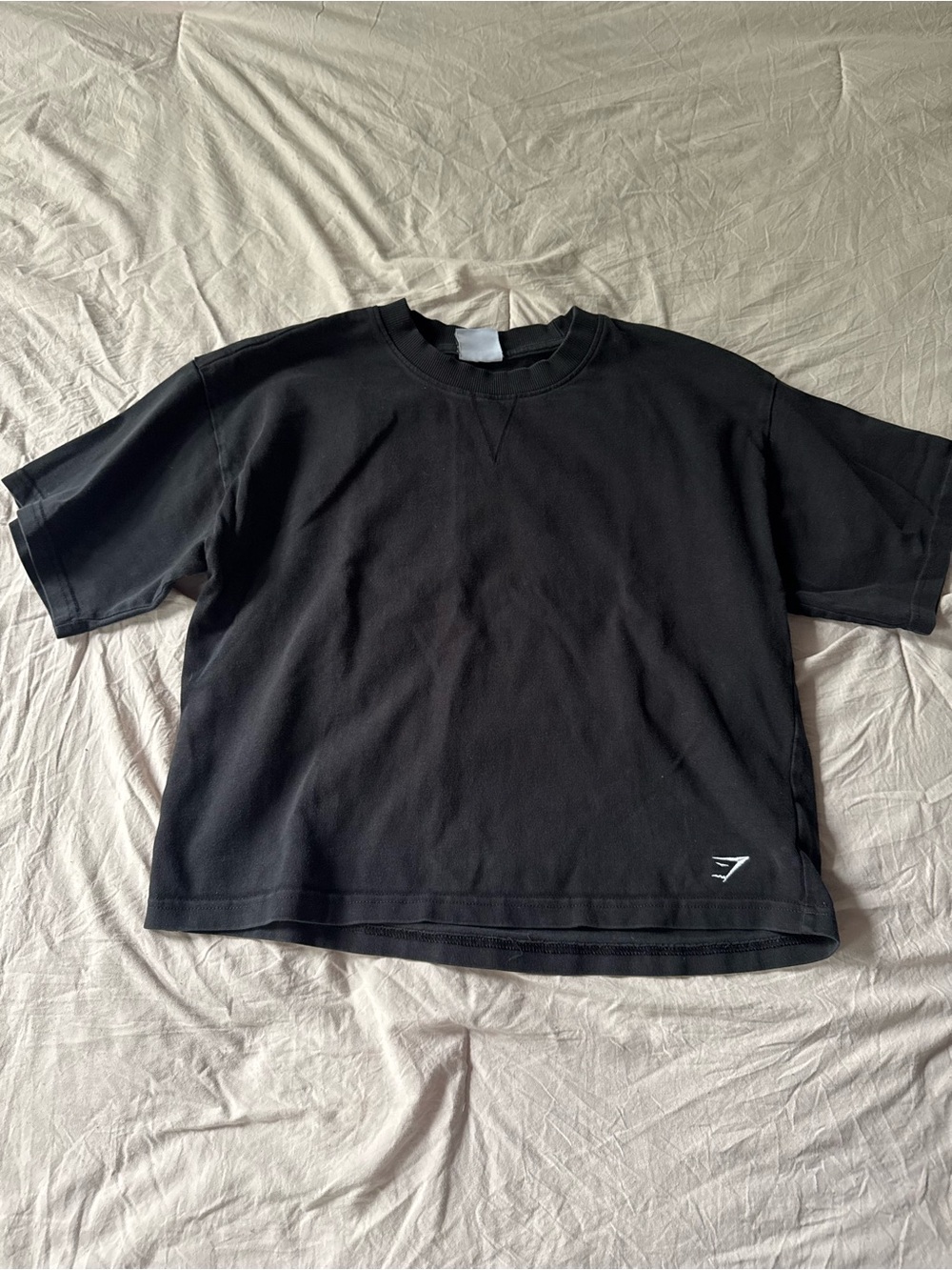 Gymshark Black Short-Sleeve Crewneck Boxy Tee